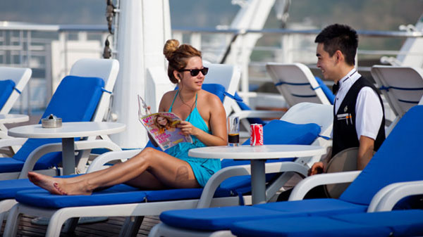 Sun Deck of Yangtze Gold 7 Cruise Ship